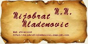 Mijobrat Mladenović vizit kartica